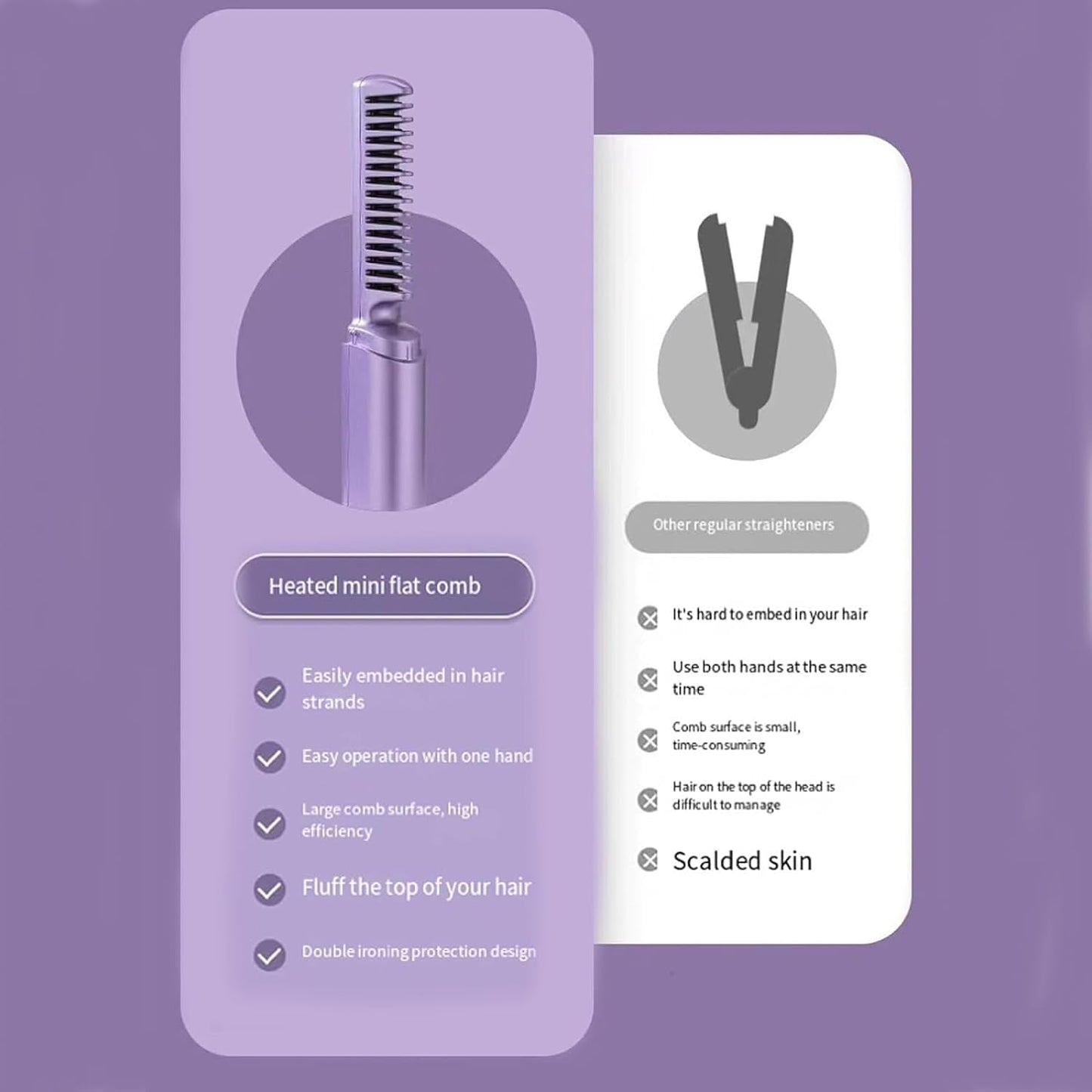 GlamFlex™ - Portable Hair Straightener
