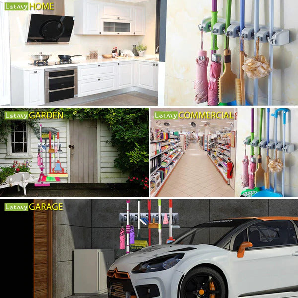 Wall Mounted Mop & Broom Holder