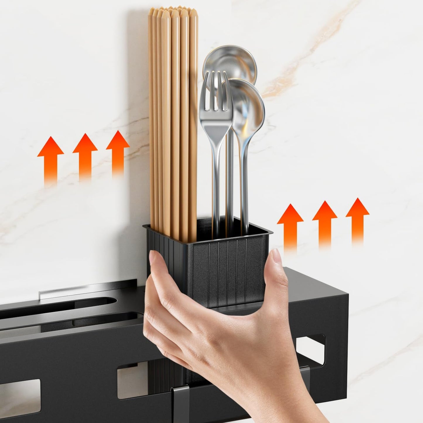 Wall Mount Utensil Holder