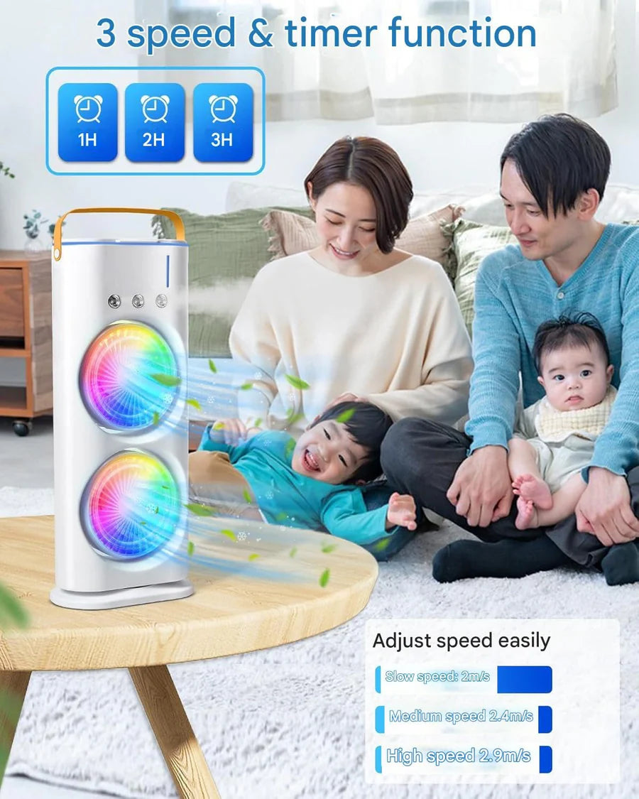 ChillFan™ Pro - Portable Double Fan Air Cooler
