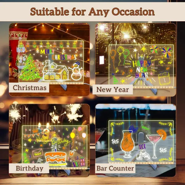 LumiBoard™ – Interactive Light-Up Board for Doodling and Messaging