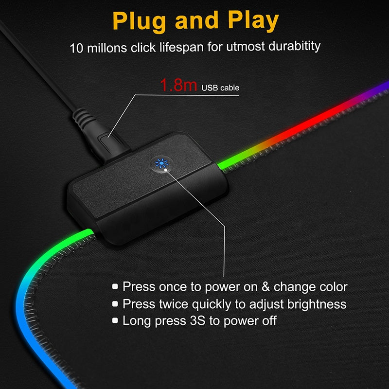 ChromaMat™ RGB Mouse Pad | Ambient Lighting
